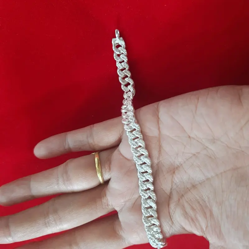 (COD) GELANG SISIK NAGA/ALDORA PERAK ASLI UKURAN DEWASA 4