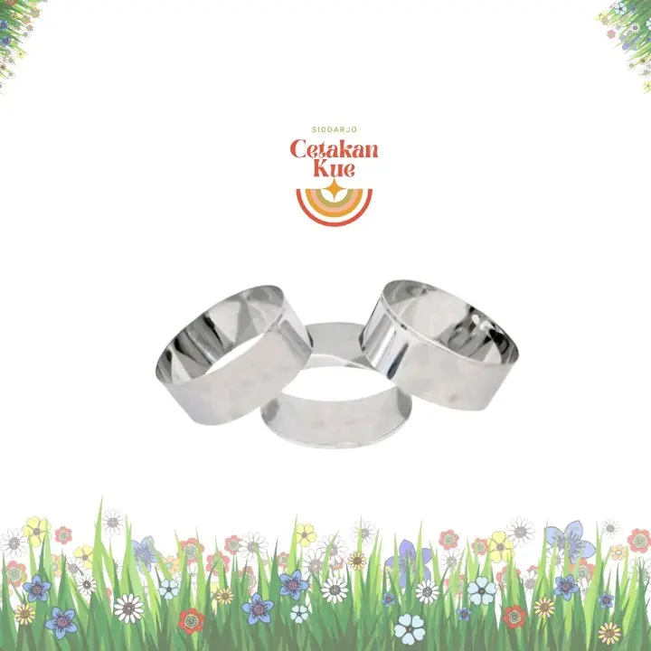 RING ROTI BULAT/RING CUTTER/RING CAKE/RING COOKIES/RING BURGER/CETAKAN CROMBOLONI BULAT BAHAN FULL STAINLESS