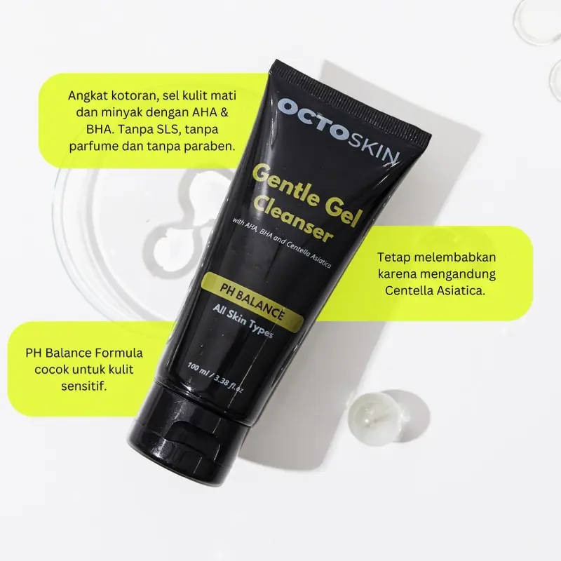 [READY STOCK] OCTOSKIN Gentle Gel Facial Cleanser 100ml - Sabun Pembersih Wajah Pria Untuk Kulit Berjerawat dan Kusam 1