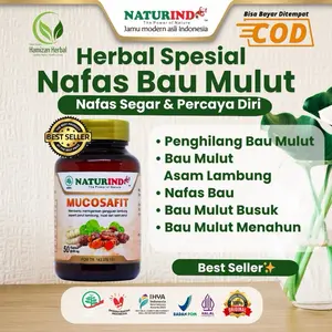 Herbal Penghilang Bau Mulut Busuk Nafas bau Mucosafit Isi 50 Kapsul