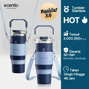 【2.0 Tumbler 900ml】ecentio tumbler Stainless Vacuum 900ml Portable Thermos Botol minum besar tas botol