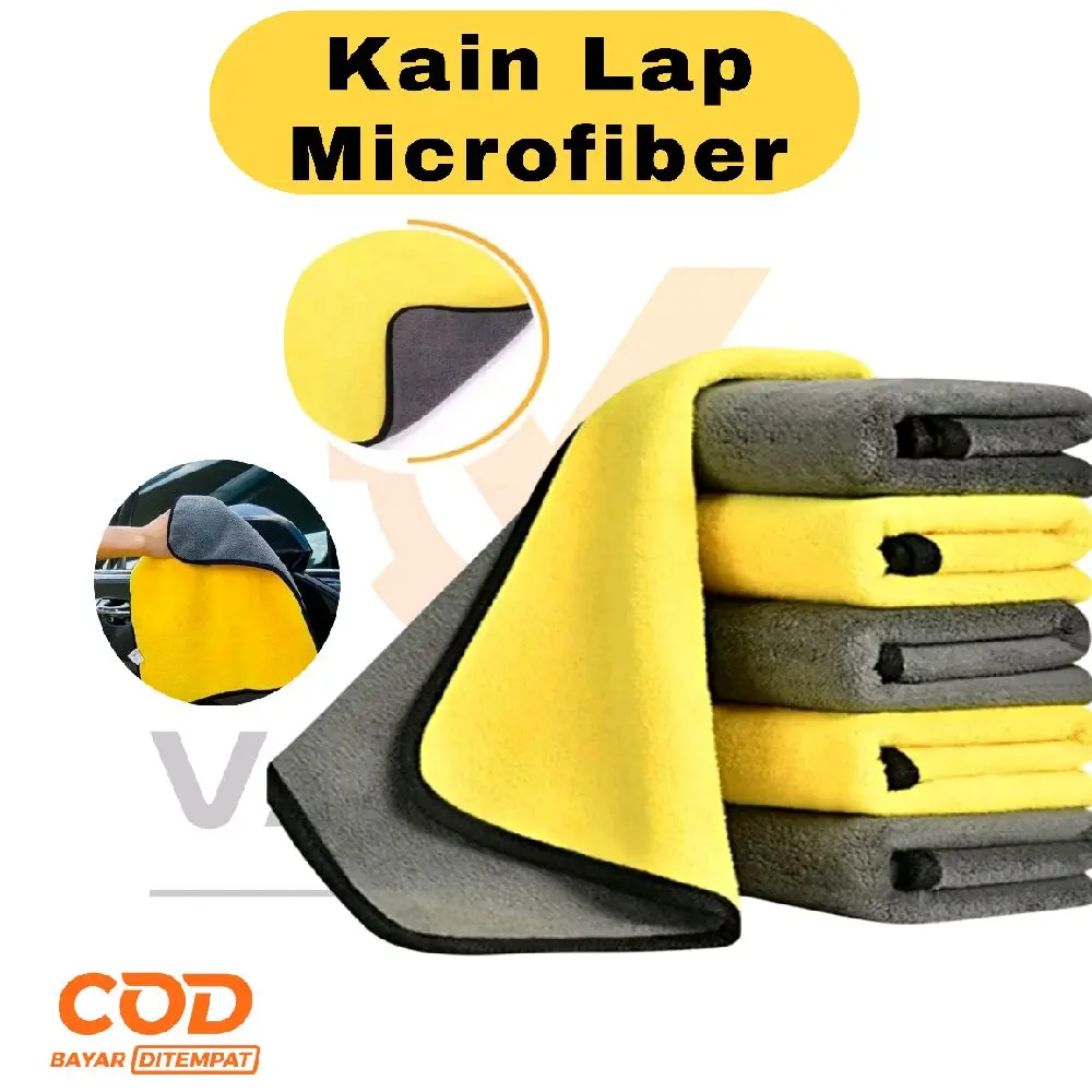 Kain Lap Microfiber Mobil dan Motor serbaguna lembut tebal Car