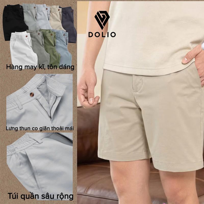 Quần short nam Kaki phom rộng CAPMAN CLUB ngắn trên gối, quần đùi nam lưng đai…