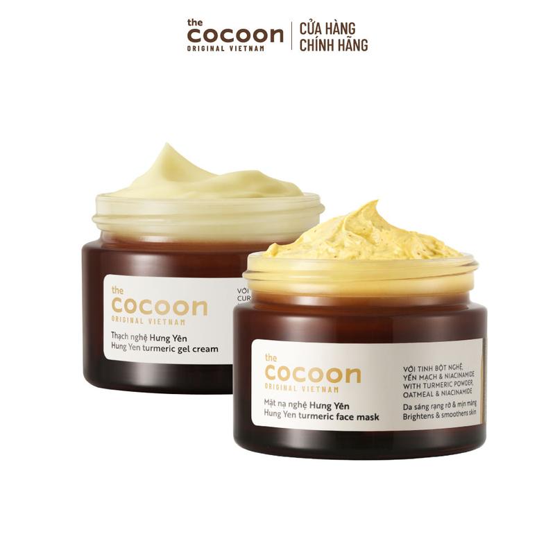 COMBO 1 Thạch nghệ Hưng Yên giúp làm sáng da và mờ thâm Cocoon 30ml + 1 Mặt nạ nghệ Hưng Yên 30ml