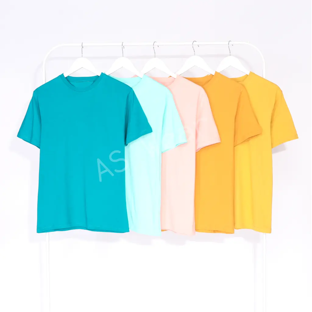 Kaos polos premium warna cerah - daily tshirt soft polos pria oblong lengan pendek casual basic Baju Cowok Kerah Panjang Simple