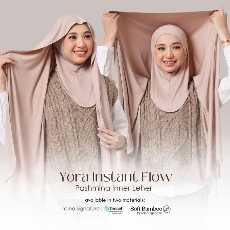 Raina Signature - Yora Instant Flow Pashmina Inner Leher Raina Signature - Yora Instant Flow Pashmina Inner Leher