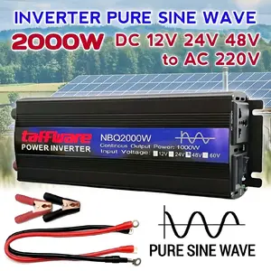 Power Inverter 2000 Watt Pure Sine Wave DC to AC 12V 24V 48V 60V ke 220V PSW