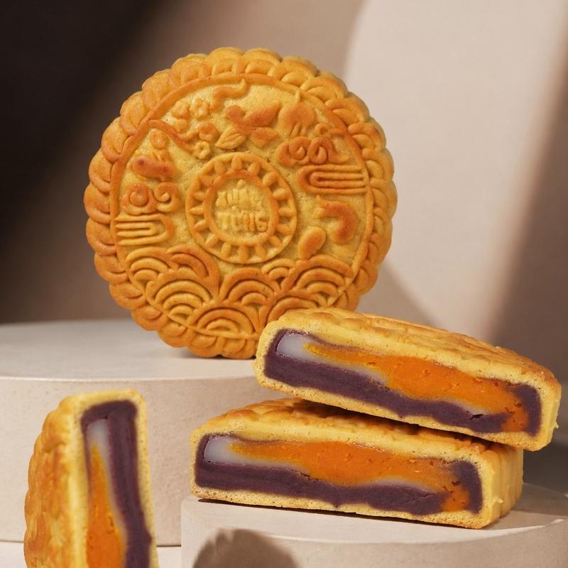 Bánh trung thu nướng nhân mochi nướng trứng - 300gram Xuân Tùng