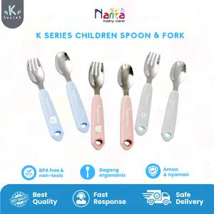 Sugar Baby Sendok Garpu K Series Childreen Spoon & Fork Stainless Steel Tanpa Cover Case