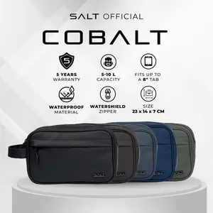 SALT COBALT BLACK HANDBAG ANTI AIR GARANSI 5 TAHUN POUCH CLUTCH DOMPET PRIA ORGANISER WATERPROOF