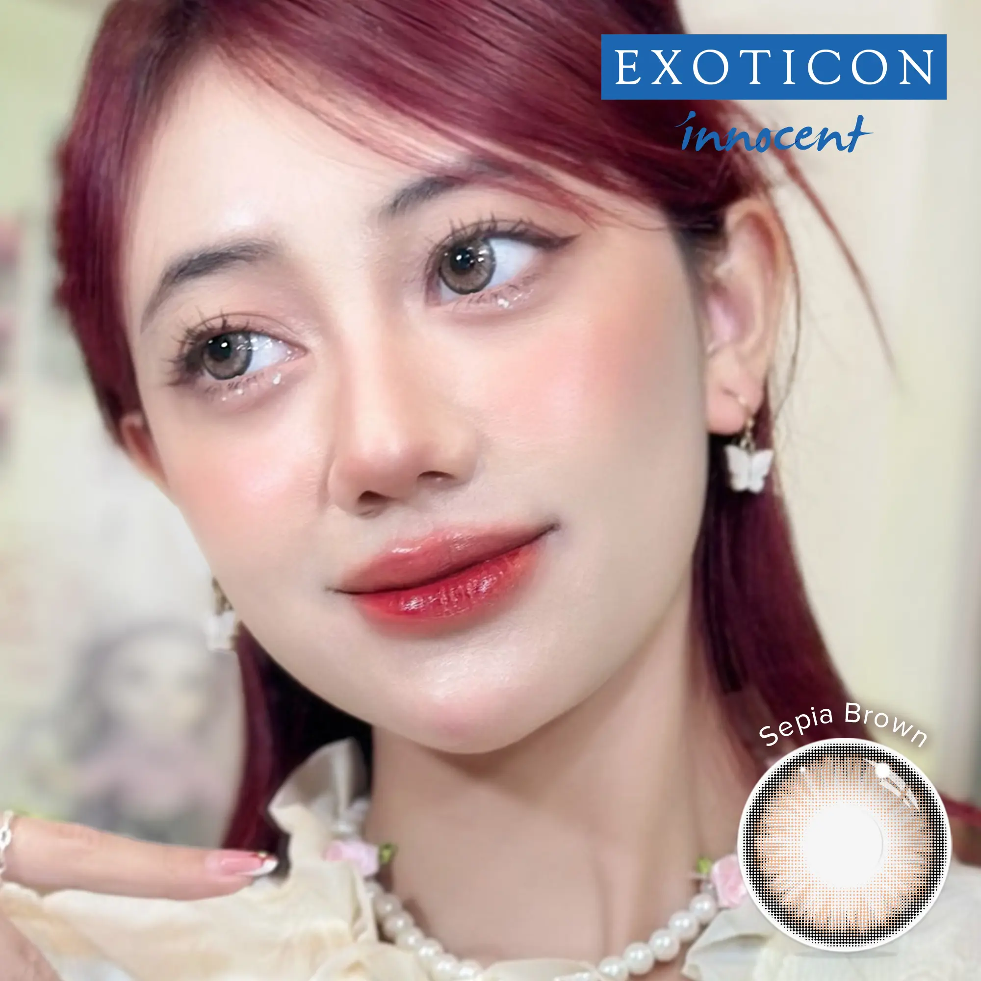 Exoticon Softlens- Innocent - Sepia Brown Eye Soflens Lensa Gray