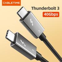Gambar Kabel USB Type C 3.1 Gen 2 5A Thunderbolt 3 PD 100W Fast Charging Cabletime - CT30, 0.5M dari XLink Surabaya Kota Surabaya 1 Tokopedia