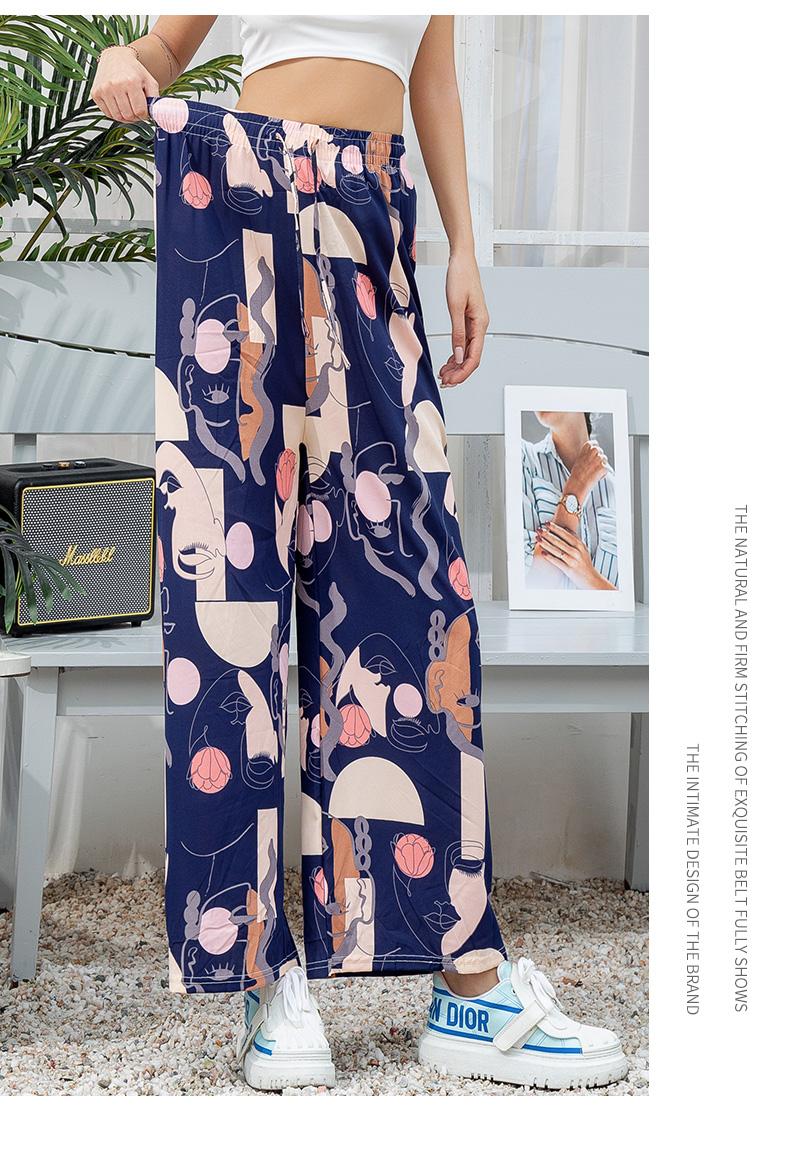 Product Introduction of fat Women pants casual high waist wide leg comfortable plus size loose pants counter quality brand Fit Trouser Womenswear Bottom Soft Belt Day Elastic Lingerie 33