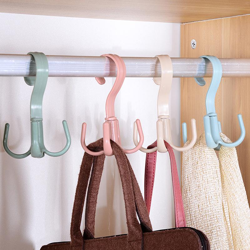 360° Rotatable Hanger Hooks Space Saving Wardrobe Bag Rack Organizer Holder for Closet Scarf Belt Shoes Hanging Storage Hooks 0