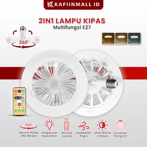 Lampu Kipas Angin E27 30Watt 50 Watt LED Multifungsi Lampu Plafon Remote Control LED Lampu Ruang Tamu Lampu Hemat Energy Lampu Live Packing Styrofoam