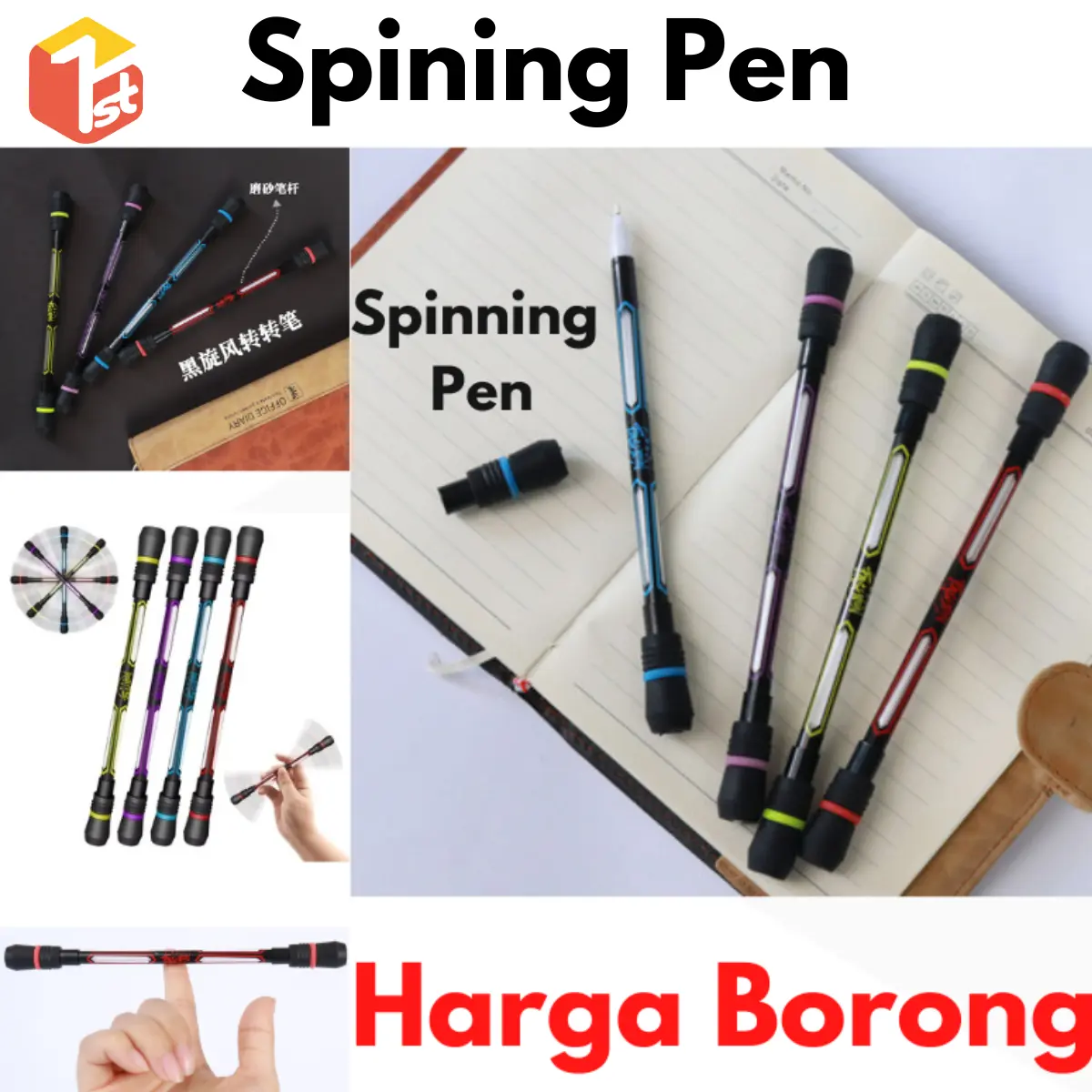 Rotating Finger Gel Pens with Anti-Slip Properties for School and Office Use: Innovative Anti-Stress and Spinnin Spinning Stationery