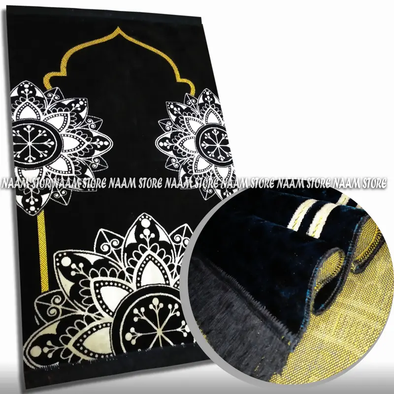 Sajadah Sholat Dewasa Motif Flora Ukuran 110x70cm Bahan Lembut Tebal Standart 6