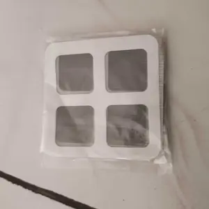 (12pcs 1paket) Stiker Penutup Lubang Toilet Filter Air Kamar Mandi 12pcs Serat Kaca Viscose 10x10cm Anti Serangga Kotoran Higienis