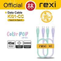 Gambar Rexi Ki01-CC Kabel Data Cable C To C Fast Charge Colour Pop Series 2.4A 45W 100cm - Hijau dari Liem Group Kota Administrasi Jakarta Barat 2 Tokopedia