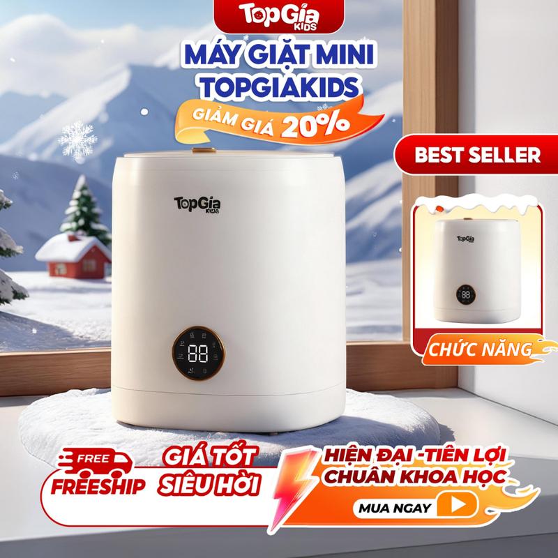 Máy giặt mini M9-01 Topgiakids giặt đồ cho bé đồ lót tất vớ - Tự vắt sấy khô - Tia UVC khử khuẩn – Bảo Hành 36 Tháng Lỗi 1 Đổi 1 Trong 30 Ngày