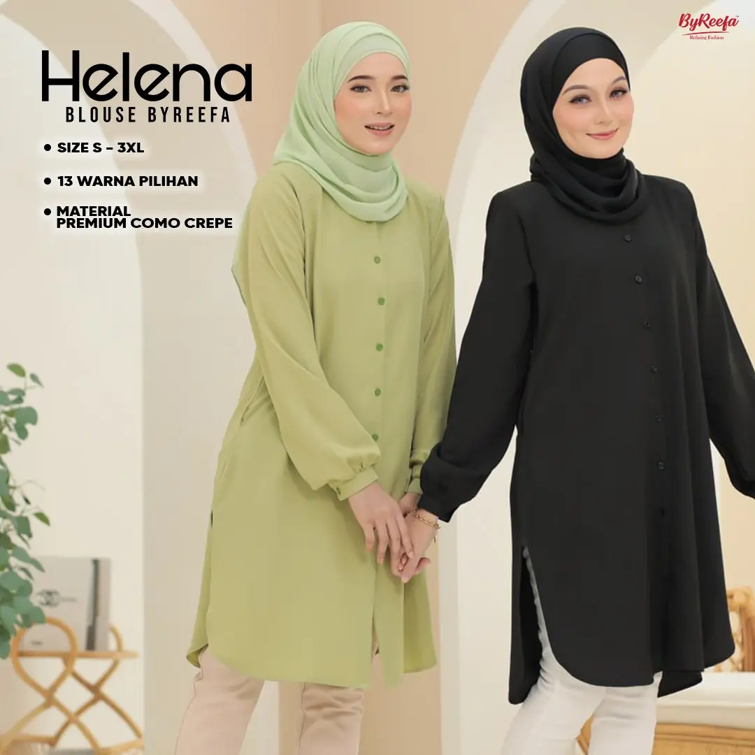 Blouse Helena ByReefa Collection | Baju Wanita Muslimah