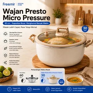 [Special Live] freemir Panci Presto Jumbo 30 Cm Kapasitas 10 Liter Micro Pressure Anti Lengket Memasak Lebih Cepat Multifungsi Cocok Untuk Keluarga Besar