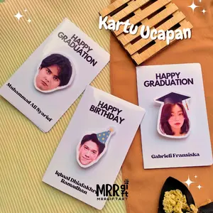 Kartu Ucapan Costum foto 3D greeting card untuk wisuda ulang tahun wedding pernikahan graduation birthday pacar acara kado