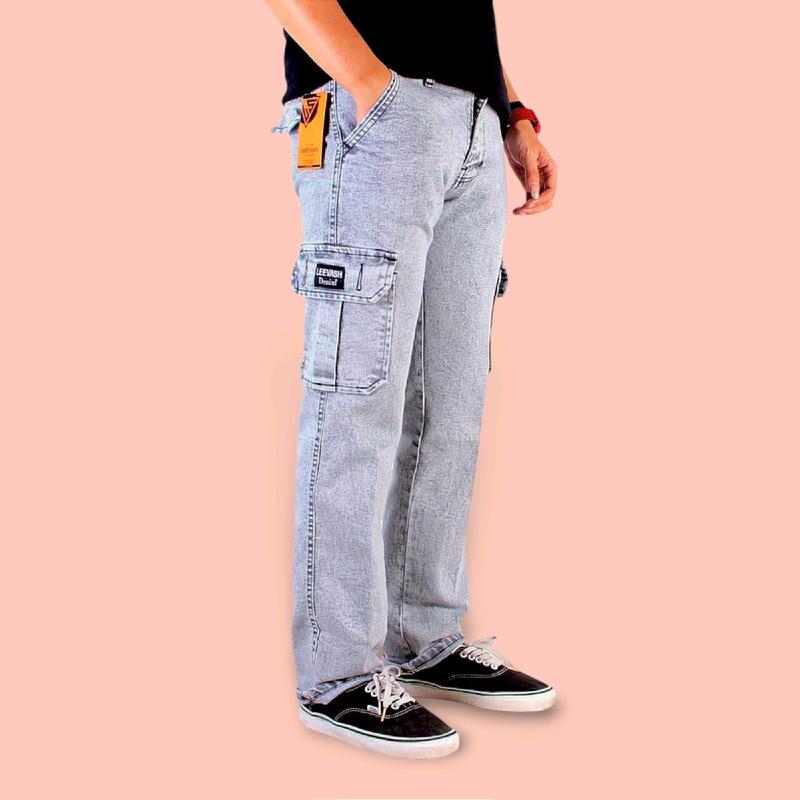 Celana Cargo Jeans Panjang Slim Fit Stretch Original Leevash Premium Distro Quality Hype Realpict 4