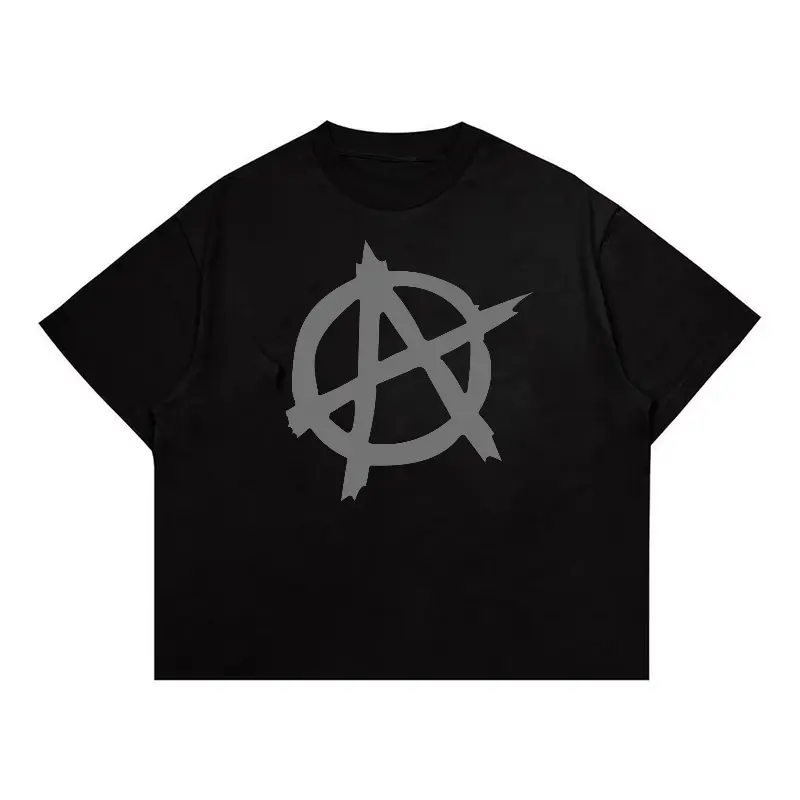 T-shirt Boxy Oversize Anarchy / Baju Kaos Distro Pria Wanita / Kaos Boxy