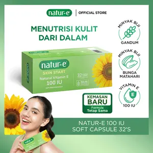 Natur-E Skin Start Natural Vitamin E 100 IU 32s - Soft Capsule Dengan Vitamin E 100 IU - Membantu Menjaga Kesehatan Kulit dari Dalam