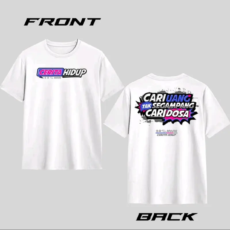 Kaos Cerita Hidup / Baju Cerita Hidup Distro T-shrit Pria Wanita 1