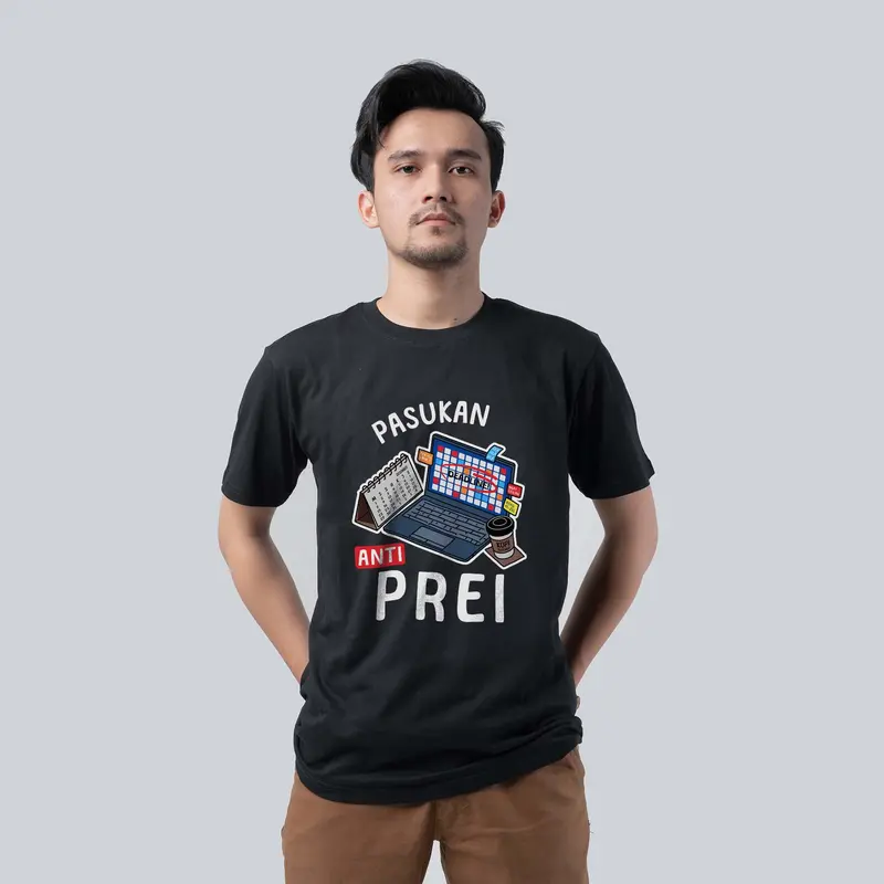 Aloomni Kaos Pasukan Anti Prei T-shirt Cotton Combed 24s Baju 1