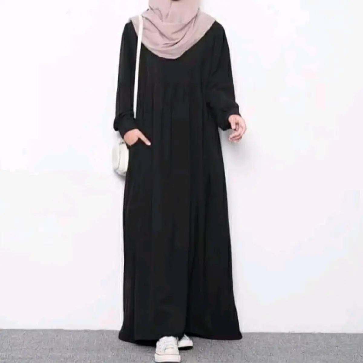 GAMIS ANAK PEREMPUAN BAHAN CRINKLE AIR FLOW MODEL TERBARU SIMPEL DAN ELEGAN RESLETING DEPAN UNTUK USIA 4-15 TAHUN