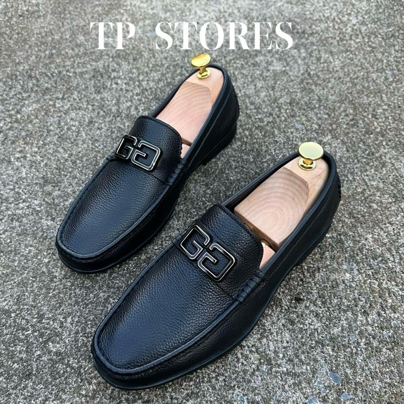  Giày Lười Nam Da Bò Hạt Giày Da Nam Cao Cấp Đế Khâu Chắc Chắn M03 