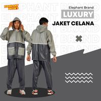 Gambar Elephant Brand Jas Hujan Jaket Celana - Luxury - Jas Hujan Pria dan Wanita - Biru Tua-Silver dari elephantbrand.id Kab. Karanganyar 1 Tokopedia