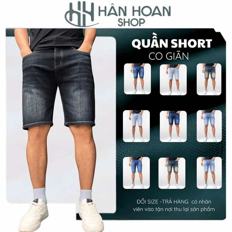    20 MÀU   Quần Short Jean NAM Có Nhiều Màu Co Giãn Dễ Mặc Thông Thường coton dài giữa gối ,trẻ trung 
