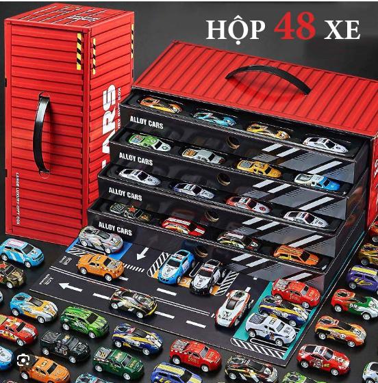  HỘP 48 XE Ô TÔ ĐỒ CHƠI HÌNH CONTAINER 