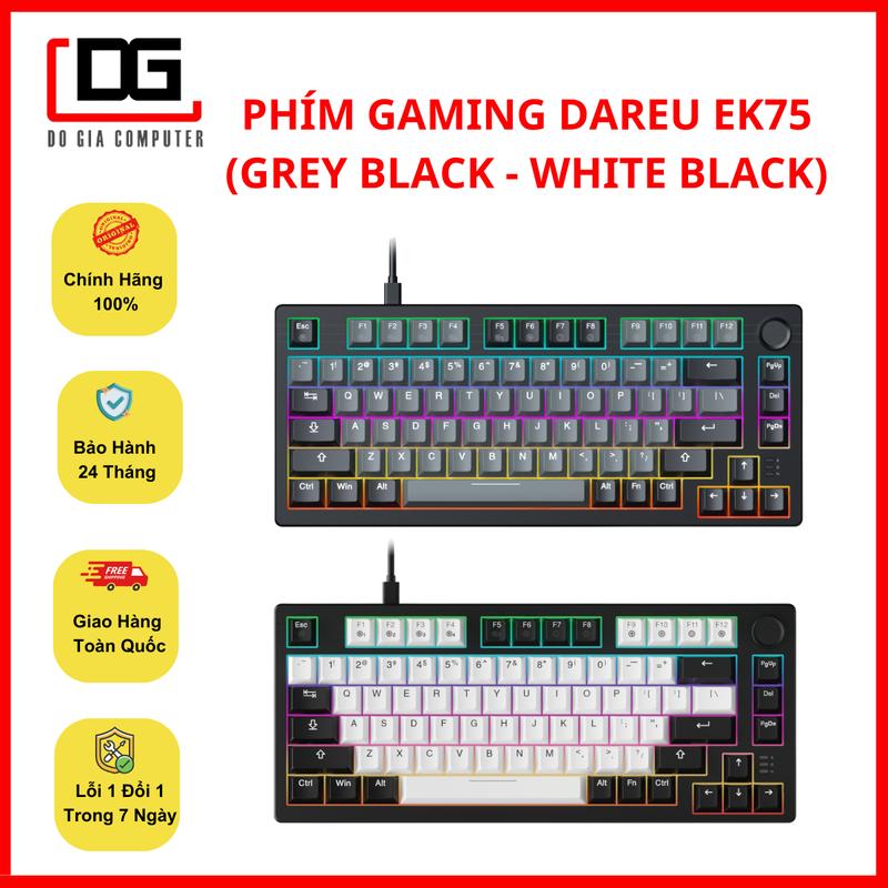  Bàn phím cơ Gaming DAREU EK75  2 sides RGB strip DareU DREAM sw Type-C  