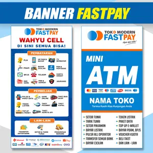 Banner FASTPAY Spanduk Agen Fastpay Mini ATM Tebal Bahan 280 GSM