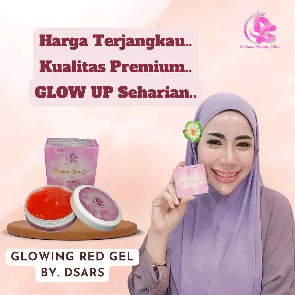 D'SARS skincare Glowing Redgel ecer satuan Mencerahkan Wajah Perawatan Pelembab