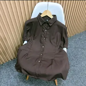 HL~Seka Shirt-Kemeja Fitted Wanita Katun | Atasan Wanita Lengan Panjang Fit Body Baju Casual Basic Linen Oversize Cewek Top