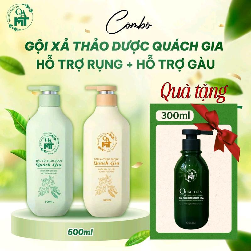 TẶNG 1 SỮA TẮM KHI MUA COMBO DẦU GỘI VÀ DẦU XẢ THẢO DƯỢC QUÁCH GIA 500ML ( VOUCHER ƯU ĐÃI TRÊN LIVE )
