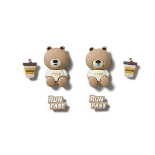  Bộ Charms gắn giày POSE hình ếch xanh gấu bear phi hành gia ngôi sao dễ thương - Phụ kiện trang trí dép thời trang trang trí 