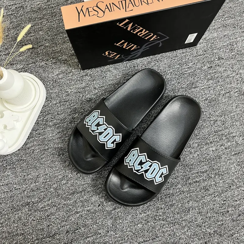 ACDC Sendal Slop Karet Distro Non Slip untuk Pria dan Wanita - Kualitas Baru, Bahan Elastis, Size 39-43 4