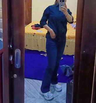 Product Review of Highwaist Stretch Cutbray Pocket Jeans Hangout Celana Panjang Wanita Melar Nyaman from L**s 0