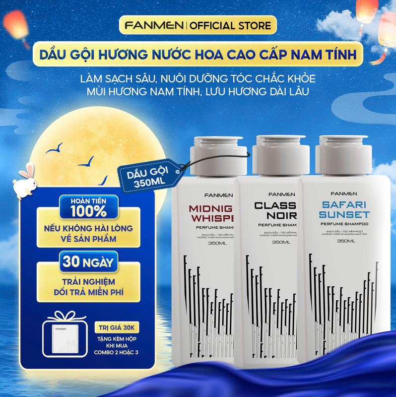 Mua nhiều giá hời [350ml] DẦU GỘI Fanmen dầu gội nam hương nước hoa cao cấp giúp làm sạch sâu nuôi dưỡng tóc chắc khỏe phục hồi da đầu lưu hương dài lâu, tặng hộp PreT khi mua combo sản phẩm