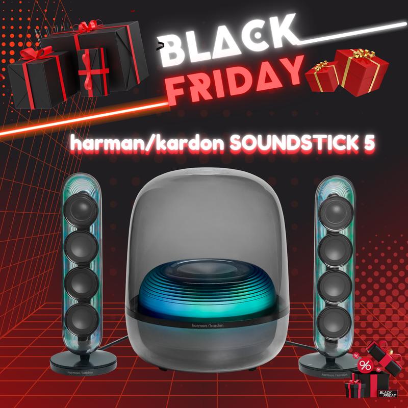  Loa bluetooth harman kardon soundstick 5 huyền thoại 2025 âm thanh stereo 2.1 công suất 190W đèn led ấn tượng bluetooth 5.4 app chỉnh AI soundtest bảo hành 12 tháng 