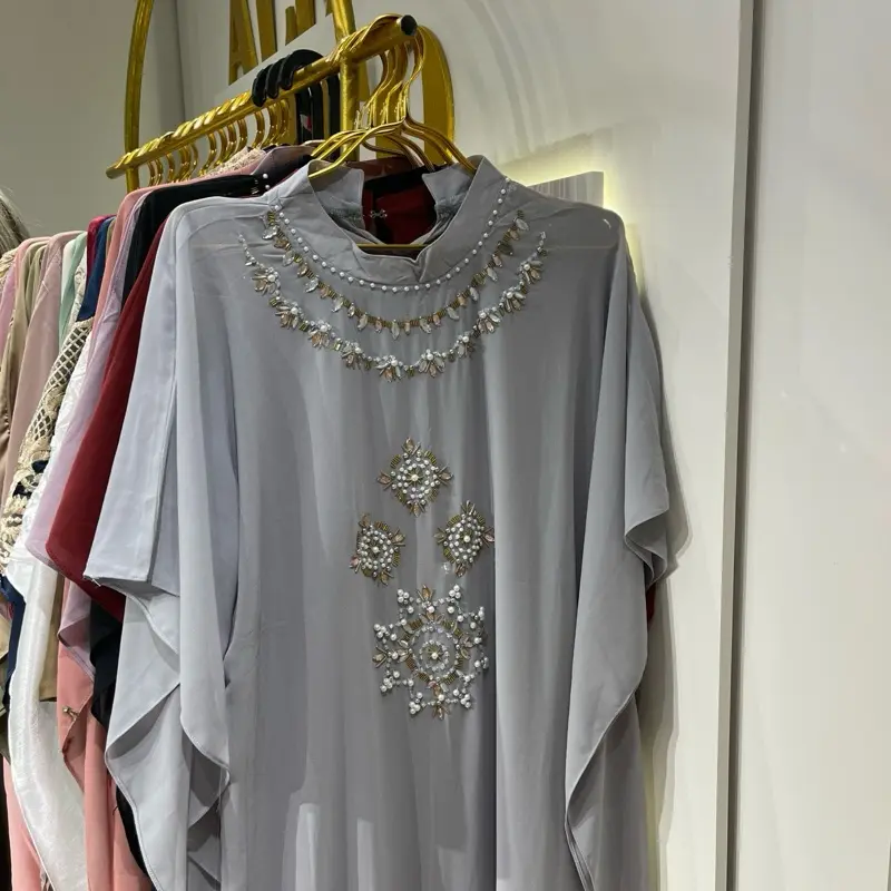 KAFTAN ALESSIA CERUTTY BABY DOLL Fit Ceruty Mewah Muslim Payet Kalong Gamis Wanita Panjang Simple 8