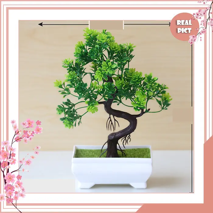 UNICO / COD / Ornamen Pot Bonsai Tanaman Bunga Pajangan Dekorasi Rumah Tanaman Hias Plastik Murah Import / TANAMAN BUNGA PLASTIK DEKORASI RUMAH TANAMAN HIAS IMPORT MURAH / Artificial Flower Decoration / Tanaman Hias Dekorasi Rumah / Tanaman Hias PBP04