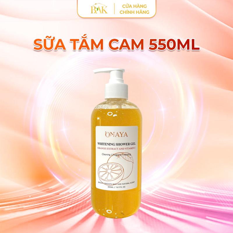   Chính Hãng  Sữa tắm cam Onaya hương nước hoa 500ml hỗ trợ làm sáng da,mềm mịn da  Dưỡng Da Body Dưỡng Body shower gel 